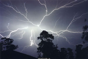 "Photo of lightning Photo copyright Michael Bath - used with permission"