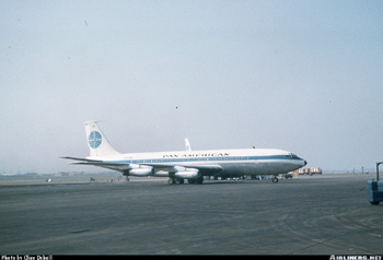 "Photo of Pan Am Boeing 707 Photo copyright Clive Dyball - used with permission"