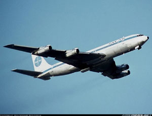 "Photo of Pan American Boeing 707 Photo copyright Wolodymir Nelowkin - used with permission"