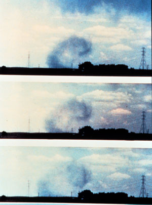 "Photo of Wind "curl" from a "dry" microburst (NOAA)"