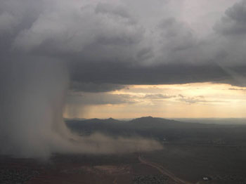 "Photo of Downburst near Phoenix Phillip Zygmunt - used with permission Embry-Riddle Aeronautical University – Applied Meteorology Student"