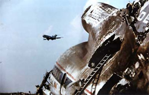 "Photo of Delta flight 191 wreckage"