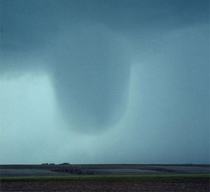 "Negatively buoyant parcel of air = Downburst"