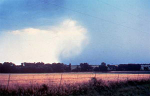 "Photo of a microburst with outflow"