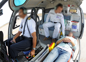 "Photo of Airbus basic AS-350 EMS configuration Photo copyright Airbus - used with permission"