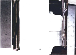 "Photo of Coolant Channel Drill (.480 inch diameter) Note coolant hole in drill tip"