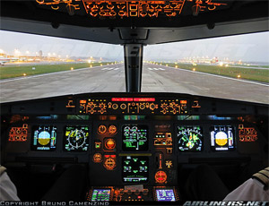 "A320 Flight Deck Instrument Panel Photo copyright Bruno Camenzind – used with permission"