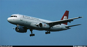 "A320 in flight Photo copyright Propfreak - used with permission"