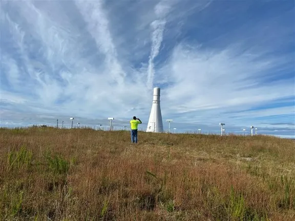 Technicians restored this critical aviation navigation and communication site at the top of Sugarloaf Mountain, North Carolina after Hurricane Helene damaged the equipment. (Photo: FAA)