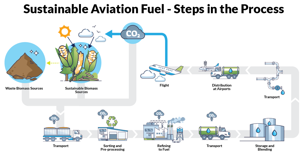 SAF steps in the process graphic