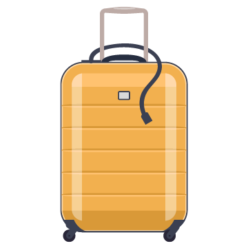 orange suitcase