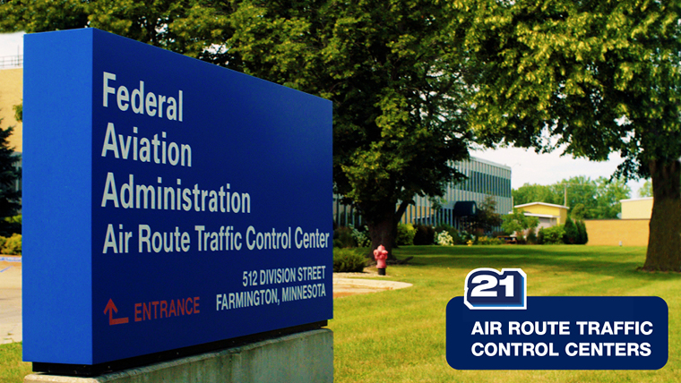 21 air route traffic control centers