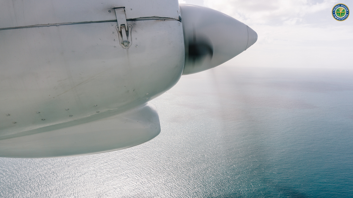 GA aircraft over water