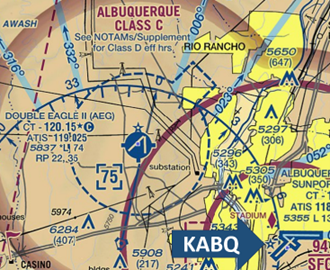 Illustration of Double Eagle II Class Delta airspace including Keyhole location. 