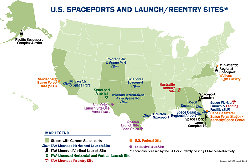 Spaceport Map March 2025