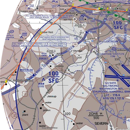 BWI route 12 charting modification