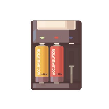 dry rechargeable batteries illustration