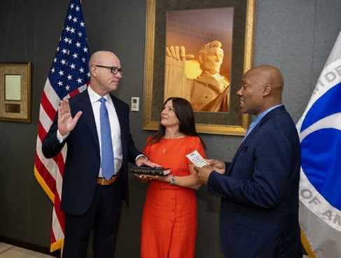 Administrator Bryan Bedford during his swearing in ceremony