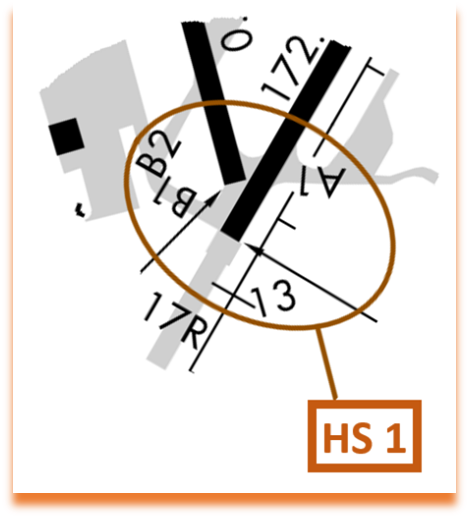 Picture from the airport diagram depicting hotspot one.