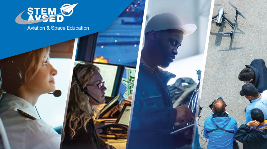 careers in aviation and space banner graphic