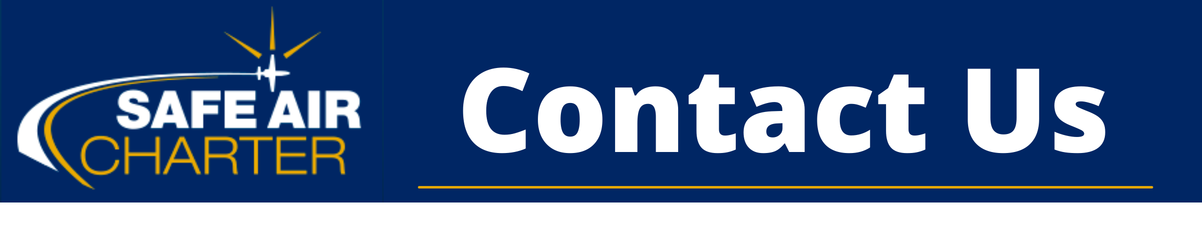 Safe air charter contact us banner
