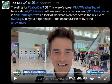Weather Squad guest forecaster, CBS meteorologist Rob Marciano