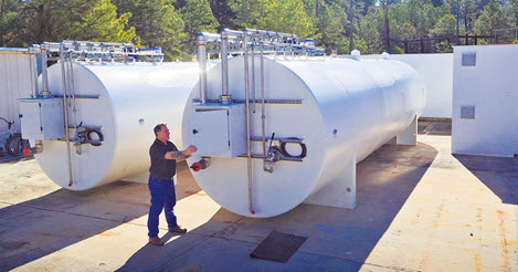 Technician at fuel farm