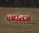 Runway 13 Approach Area sign