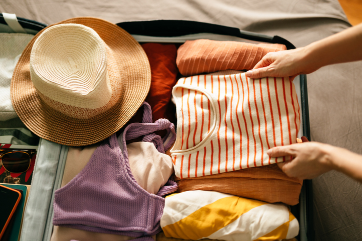 packed suitcase