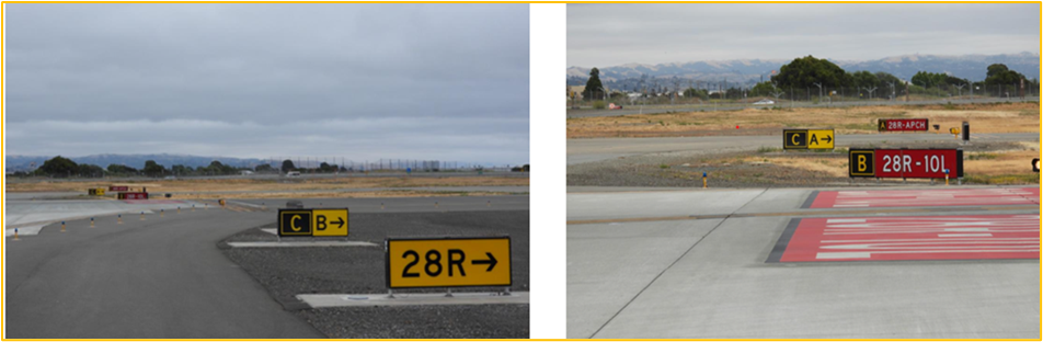 Picture of Hotspot One Taxiway signage.
