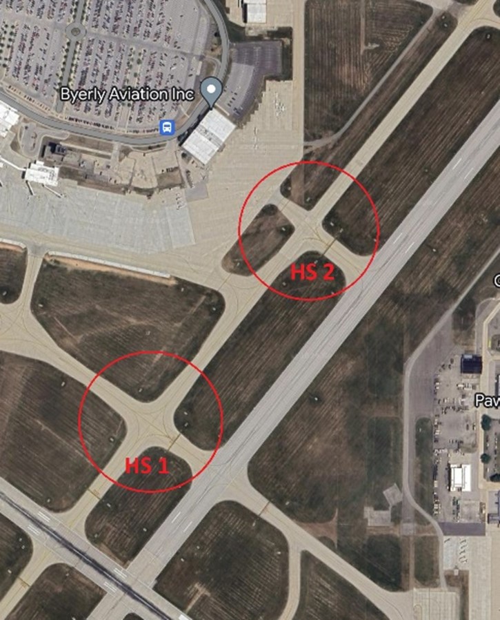 Google Earth illustration of Hot Spots one and two.