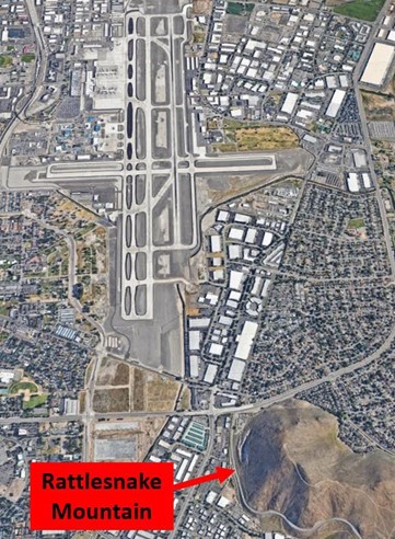 Avoid Rattlesnake Peak when flying to RNO.