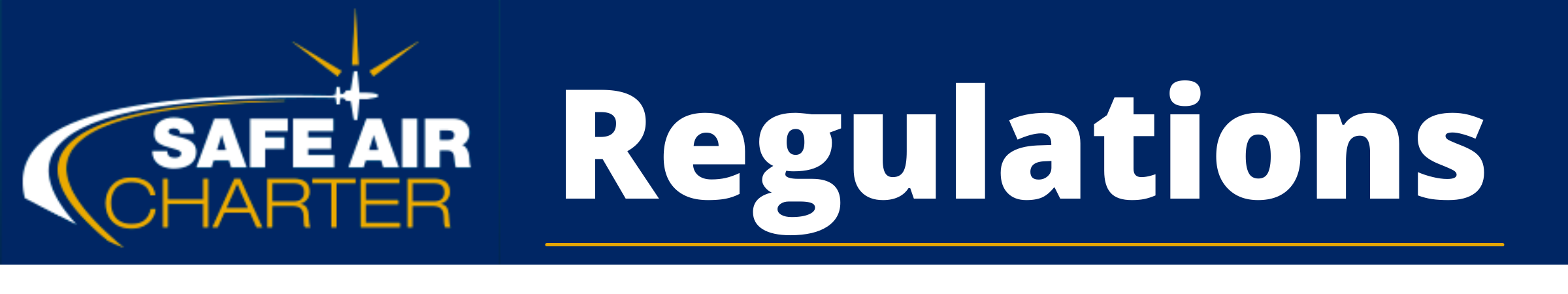 Safe air charter regulations banner