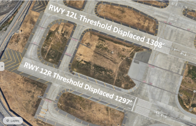 Picture shows the displaced thresholds.