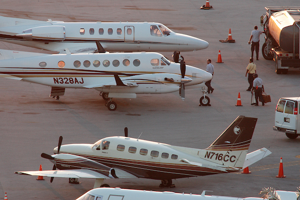 turboprops on tarmac
