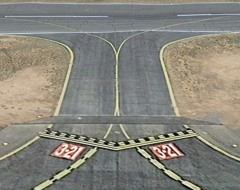 Wrong Surface Intersection Takeoff at GCN exists. If cleared for a RWY 3 Intersection Takeoff, you would turn onto the RWY to the RIGHT. 	If cleared for a RWY 21 Intersection Takeoff, you would turn onto the RWY to the LEFT.