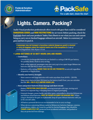 lights camera packing brochure