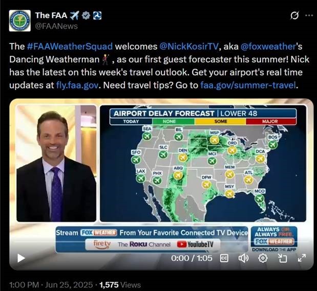 this week's weather squad guest, nick kosir from fox weather