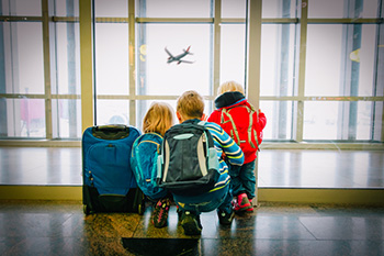 Children at airport