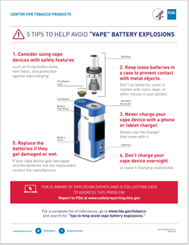 help avoid vape explosions poster