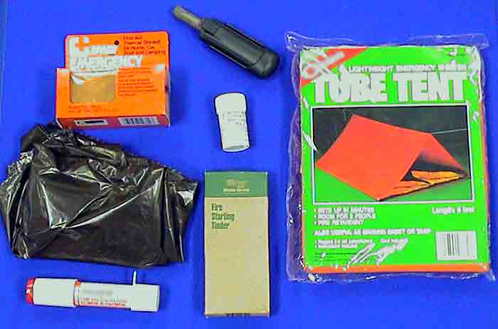 shelter items to include in your personal survival kit.