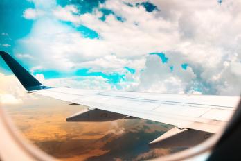 Wing and clouds