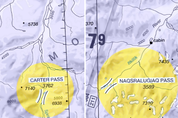 Alaska charting Carter Pass and Naqsralugiaq Pass