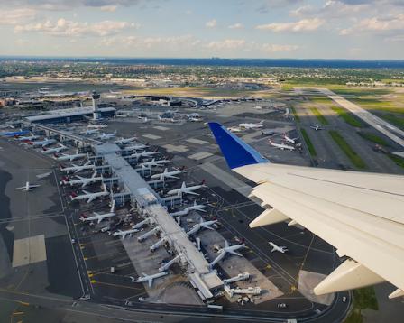 Flying over Kennedy Airport