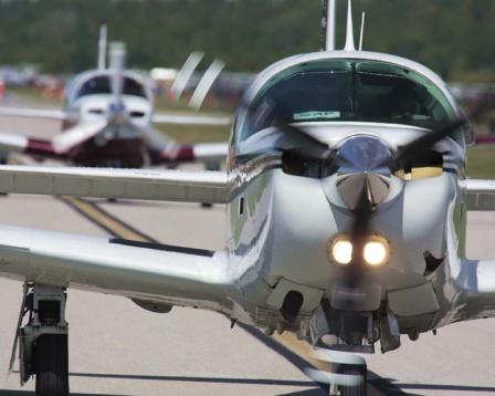 Aircraft on taxiway
