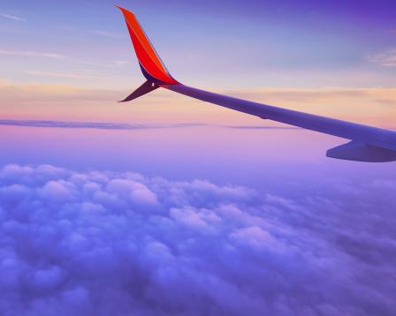 aircraft above the clouds