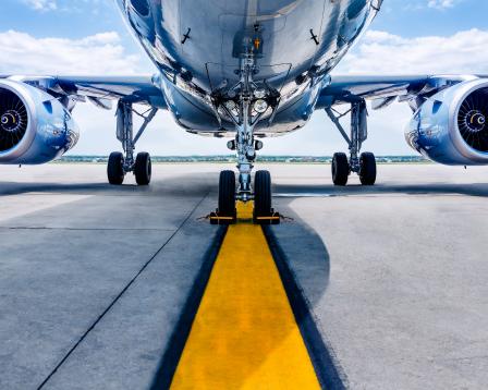 plane on runway