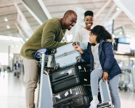 a family at the airport
