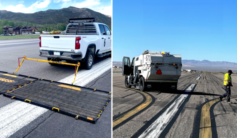 vehicles and FOD sweepers
