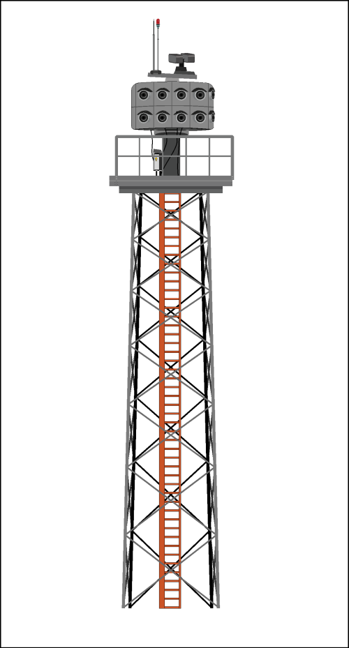Digital Airport Traffic Control Tower System (not to scale)